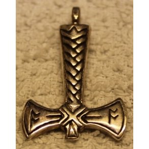 Vikinge dobbeltkse i  massiv slv